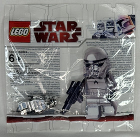 Lego 2853590 SW0097: Star Wars Stormtrooper Minifigure, Chrome Silver MINT RARE