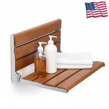 17.7inch Folding Shower Seat Bench with Back Anti-Slip for Elderly Disabled