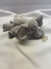 Philips Avent Soothie Snuggle Pacifier Holder Elephant Gray Plush Lovey Toy