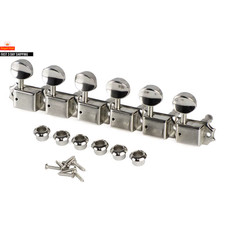 FLEOR Set of Nickel Silver 6-In-Line Vintage Electric Guitar Machine Heads Tuner