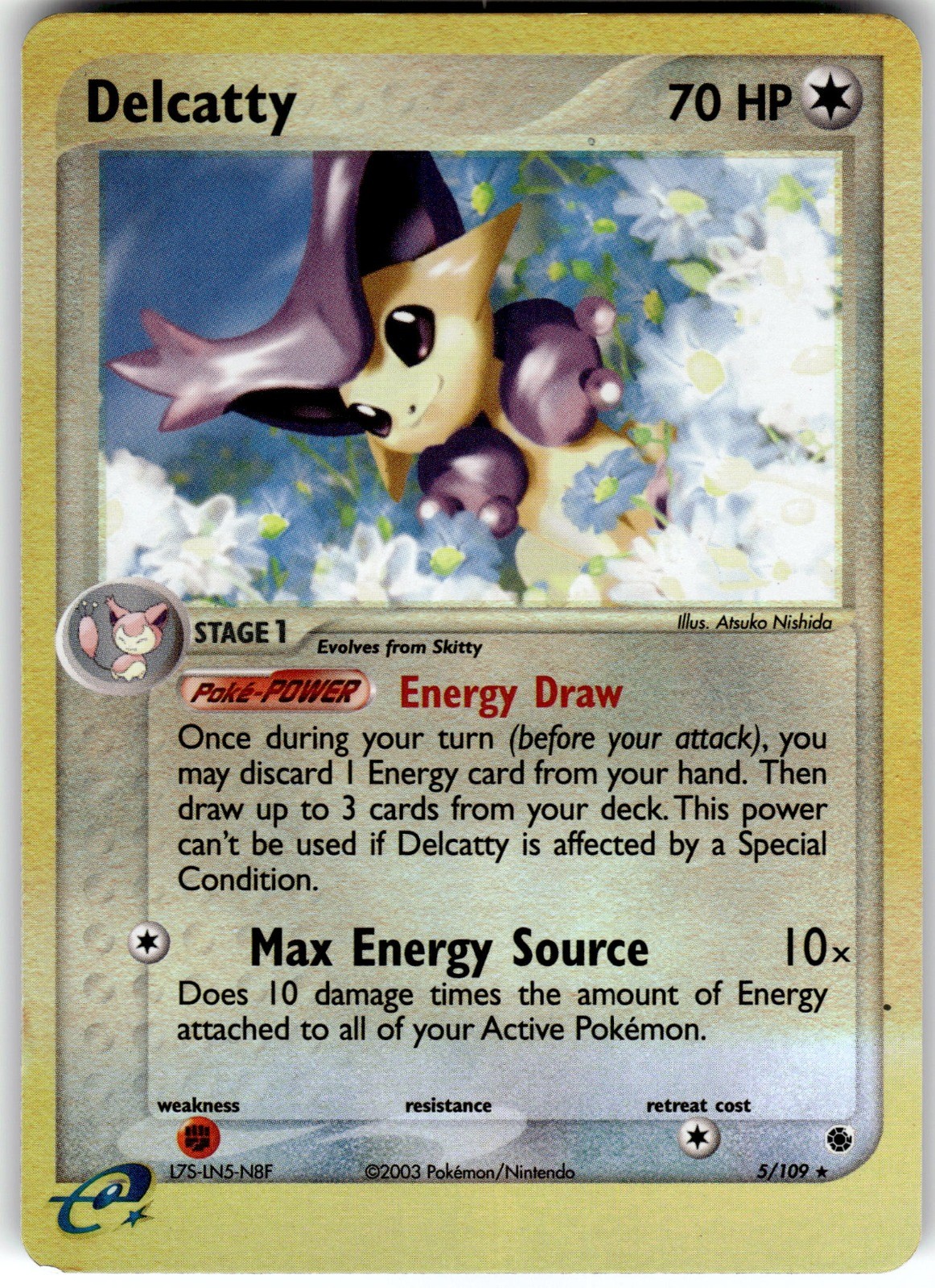 Delcatty - Reverse Holo Ruby and Sapphire 5/109 2003 NM