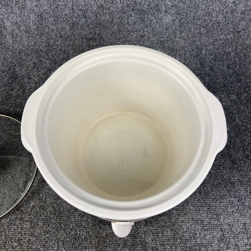 Rival Crock Pot Stoneware Slow Cooker 3040 White w/ Vegetable Design WORKS - Picture 6 of 9