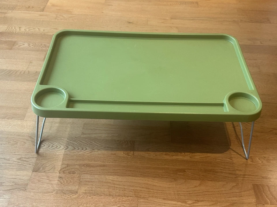 IKEA Nordby Verde Oliva Plegable Cama Laptop Bandeja Mesa - Raro Retro De Colección Foto 3 de 4
