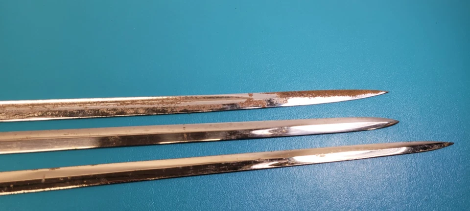 3 Vintage Military Sword Blades Saber NS Meyer German US Coast Guard USCG TR317 - Image 4 of 4