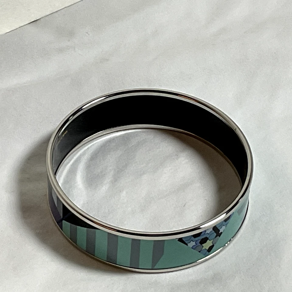 Браслет HERMÈS синий многоцветная эмаль на браслет из белого золота Exc. Состояние товара - Изображение 2 из 4