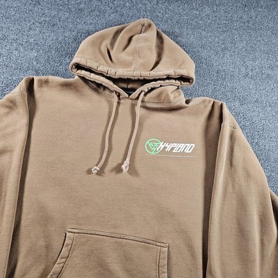 Hypland Hoodie Mens Large Brown Yu Yu Hakusho Anime Graphic Fleece Pullover