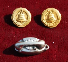 2 BELL SYSTEM Telephone Service Pins 10K Leavens 1/20 10K-GF Gold 1 & 2 Star