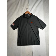 Nike Golf Mens Dri-FIT Polo Shirt Black Medium Geek Fu SE Bootcamp Logo 2155