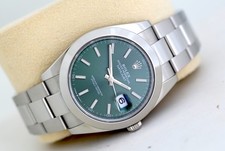 Rolex Datejust 41 (2023) - 126300 Watch - Mint Green Dial & Oyster Bracelet