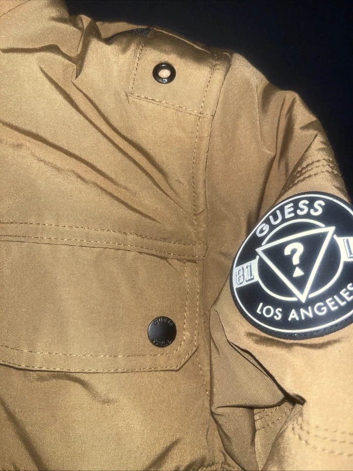 Men’s Guess Dustin Parka Jacket Parka Removable Hood Size Small Read Description - Image 4 of 4