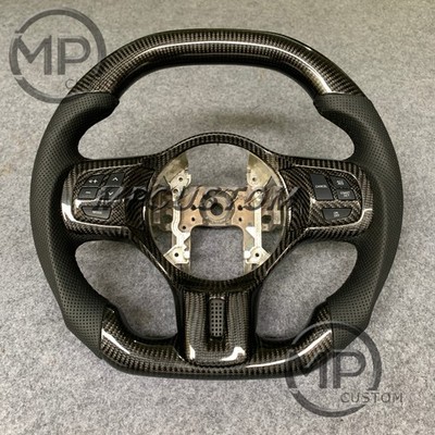 All Black Carbon Fiber Steering Wheel Fit Mitsubishi EVO X  2008-2015/EVO 10