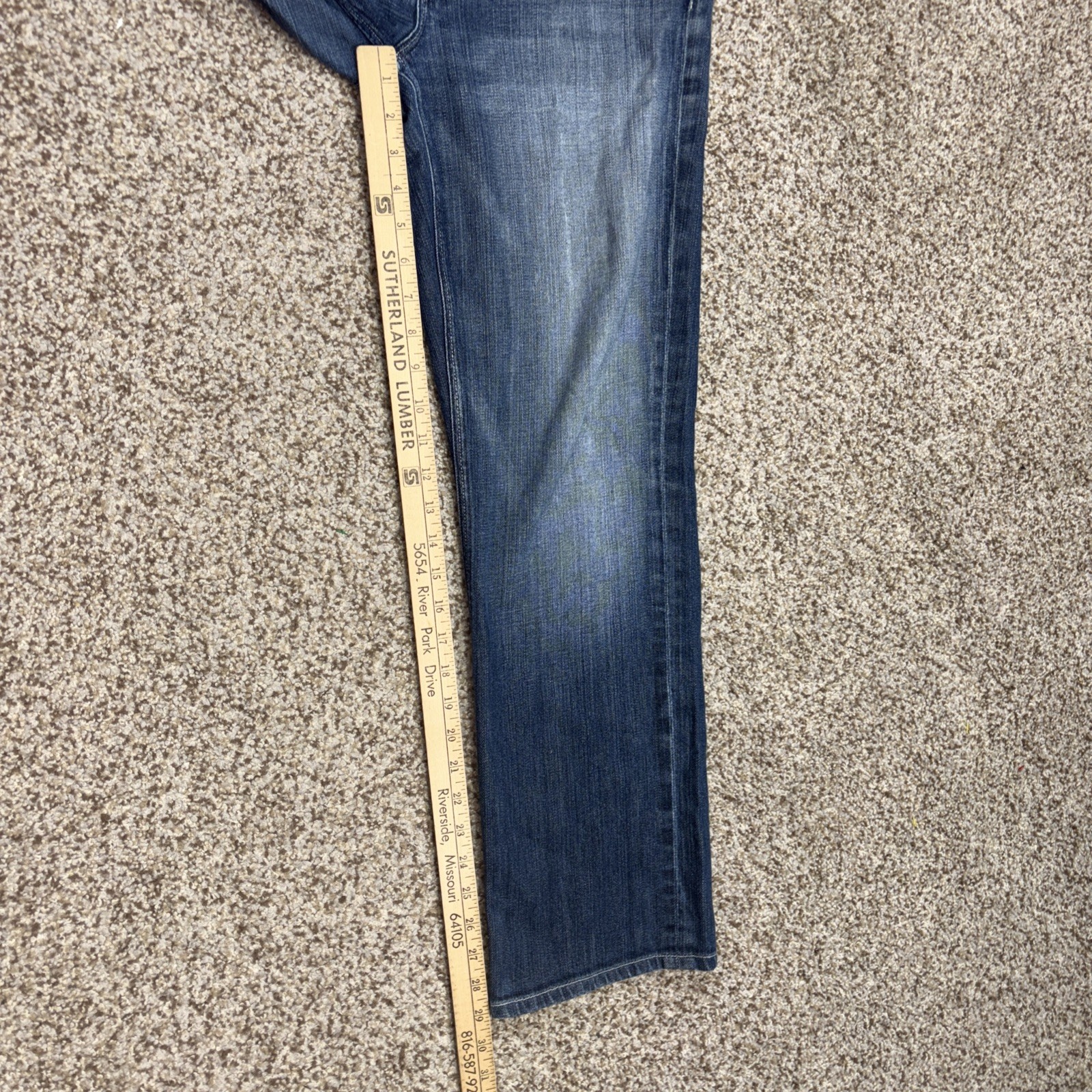 7 for all Mankind Slouchy Denim jeans Men's size 33 X 29 medium wash button fly - View 11