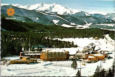 Keystone Colorado Ski Country Ski Lodge View Continental Postcard A952