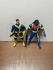 TOYBIZ MARVEL COMICS DELUXE CYCLOPS & BISHOP X-MEN 10 INCH 1994 VINTAGE.