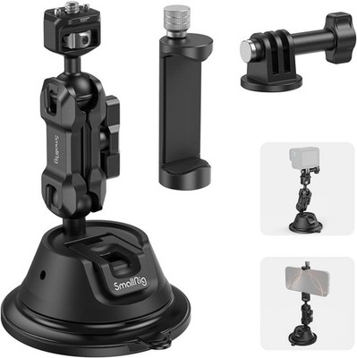 Suction Cup Mount Saugnapfhalterung für Action-Kamera mit Telefonhalter 1/4''