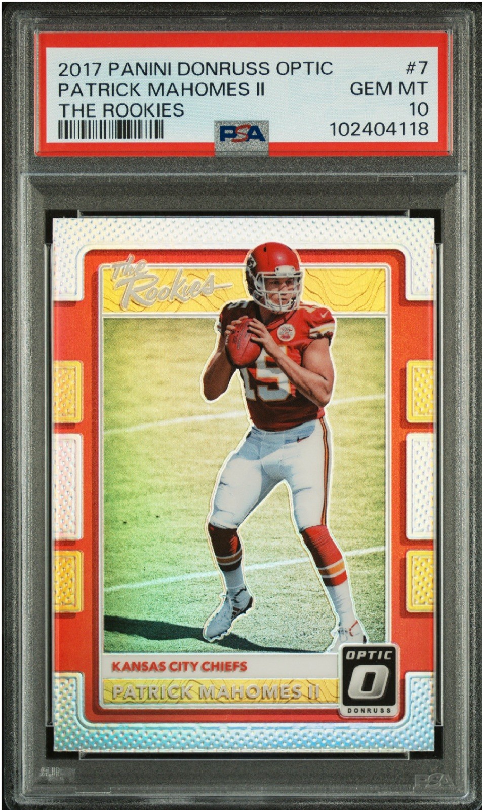 2017 Panini Donruss Optic Patrick Mahomes II "The Rookies" #7 PSA GEM 10 SP