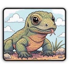 Cute Komodo Dragon Gaming Mouse Pad