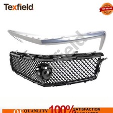 2 X Front Grille Grille Trim Satin Nickel Chrome Fits 2013-2014 Cadillac Ats