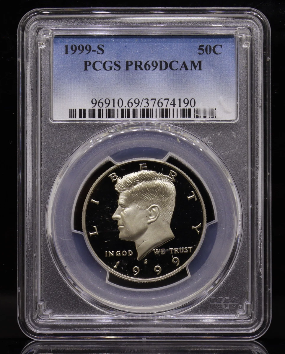 PCGS Certified PR 69 Graded 1999 Kennedy US Half Dollars (1964-Now