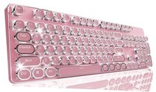 EWEADN TK950 Typewriter Keyboard Wireless Mechanical Keyboards, 104 Keys Pink