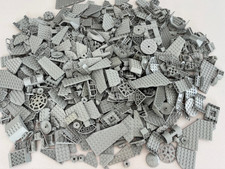 SHIPS FREE! LEGO LOT 100 OLD LIGHT GRAY WEDGE WING CORNER ROUND PLATES STAR WARS