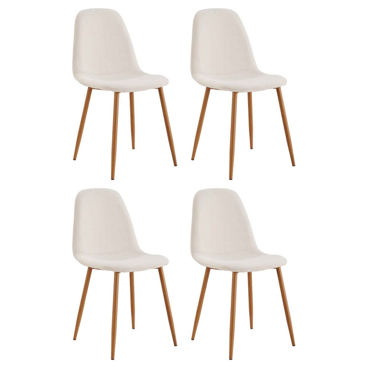 Chaises design Poésie 86cm lot de 4 en tissu premium et finitions soignées