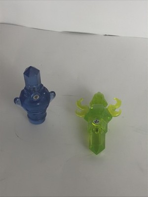 (2) Skylanders Trap Team Crystals - Blue Air Jughead & Life Torch Emerald Energy