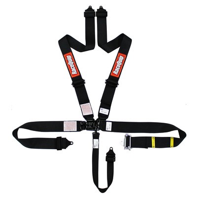 Racequip 813003RQP, Harness Kit 5 Point Latch and Link SFI 16.1 Pull Down Black