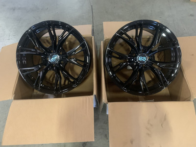 TWO  17x7.5  +45  Enkei  ONX  5x100 Gloss Black  Wheels  (Used)