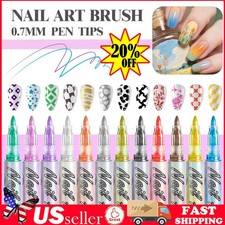12 Colors Nail Art Pens Set, 2026 New DIY Nail Art Markers Drawing Painting Line