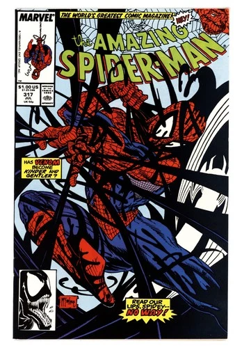 Amazing Spider-Man #317 VF+ 8.5 1989 4th App Venom Todd McFarlane Cover