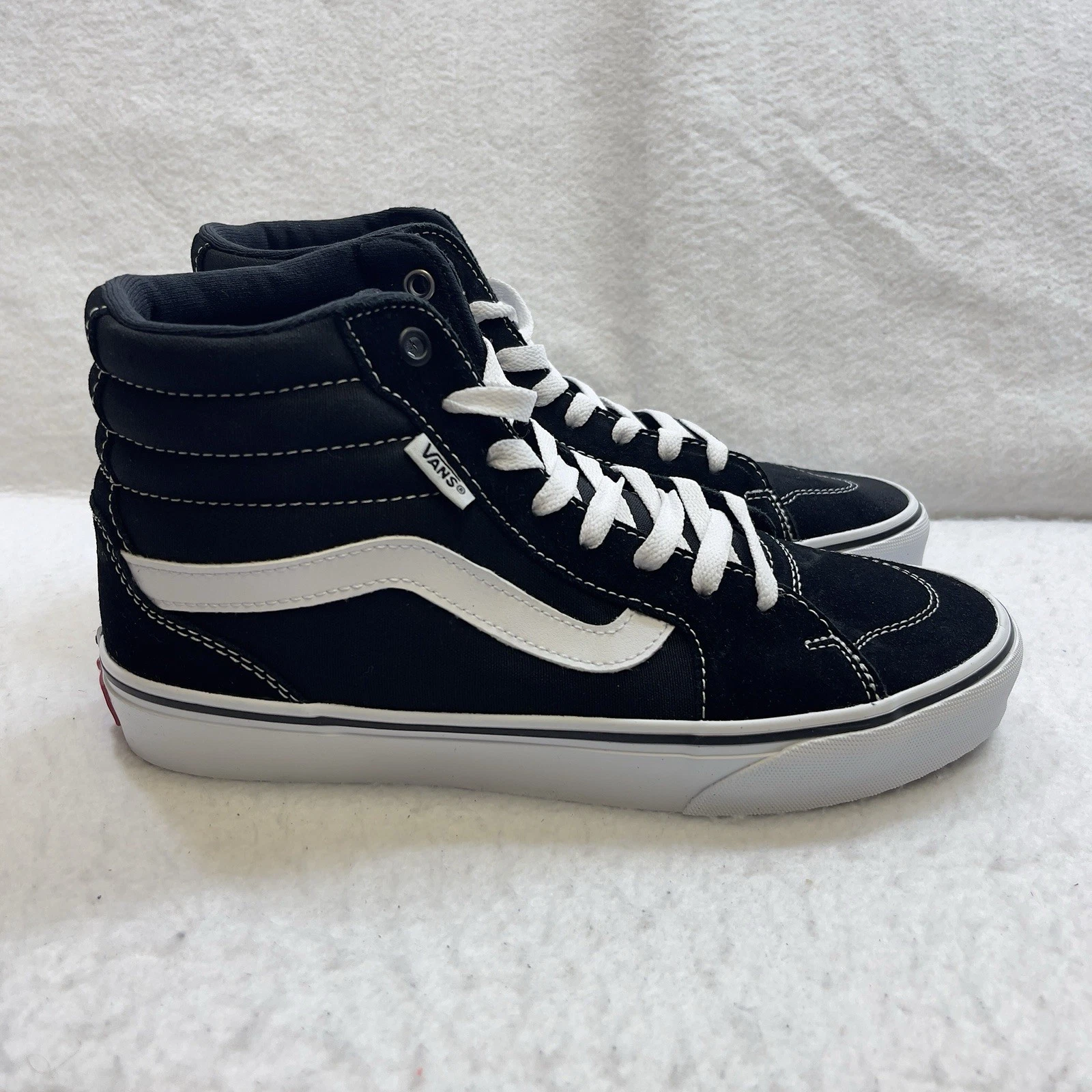 Vans Sneaker Men's 9.5 Black White Filmore Hi Top VN0A5HZLIJU Canvas Skater Shoe