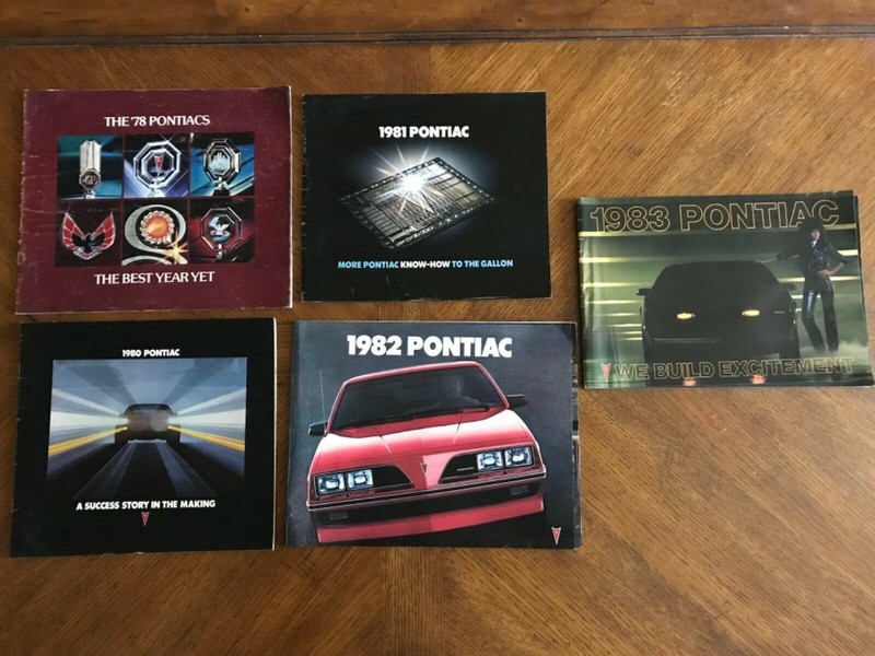 Pontiac Sales Brochures Full Line 1978, 1980, 1981, 1982 & 1983