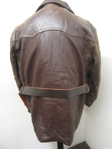 VINTAGE WW2 FRENCH LEATHER SHEEPSKIN BARNSTORMER MOTORCYCLE JACKET SIZE XL 2.9KG - Bild 14 von 19