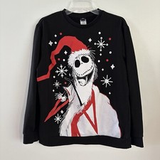 Disney Tim Burton s The Nightmare Before Christmas Jack Skellington Sweater Sz M