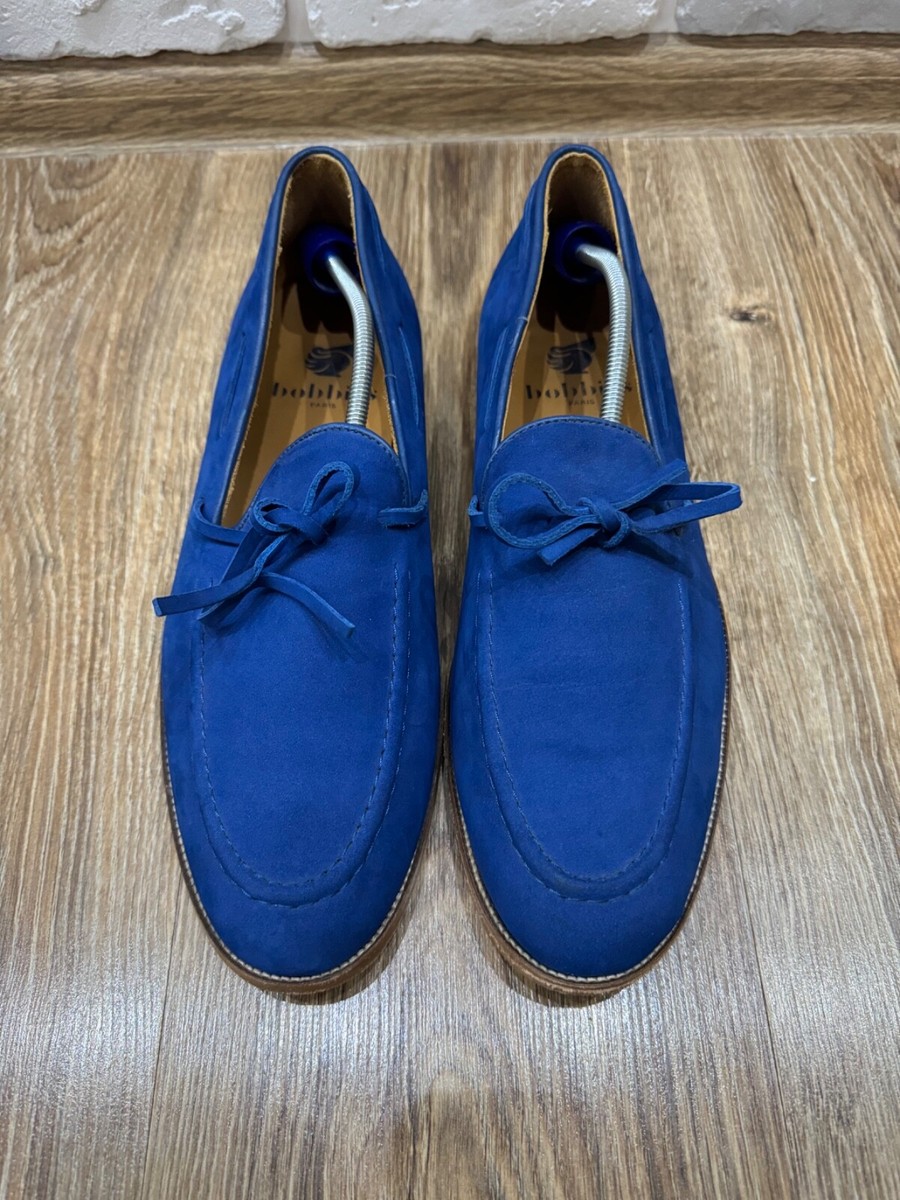 Bobbies Paris Men\'s Blue Suede Leather Driving Loafers Shoes EU 47‎ US 13 Men main image 3