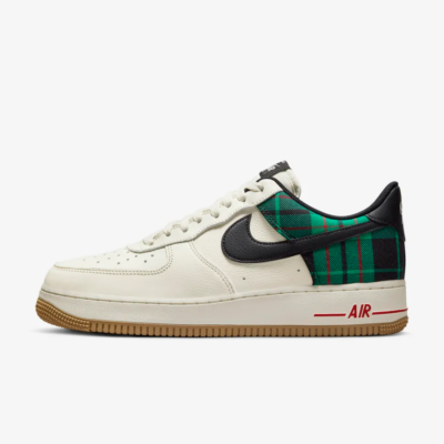 New Nike Air Force 1 Low Plaid Shoes Sneakers - Pale Ivory (DV0791
