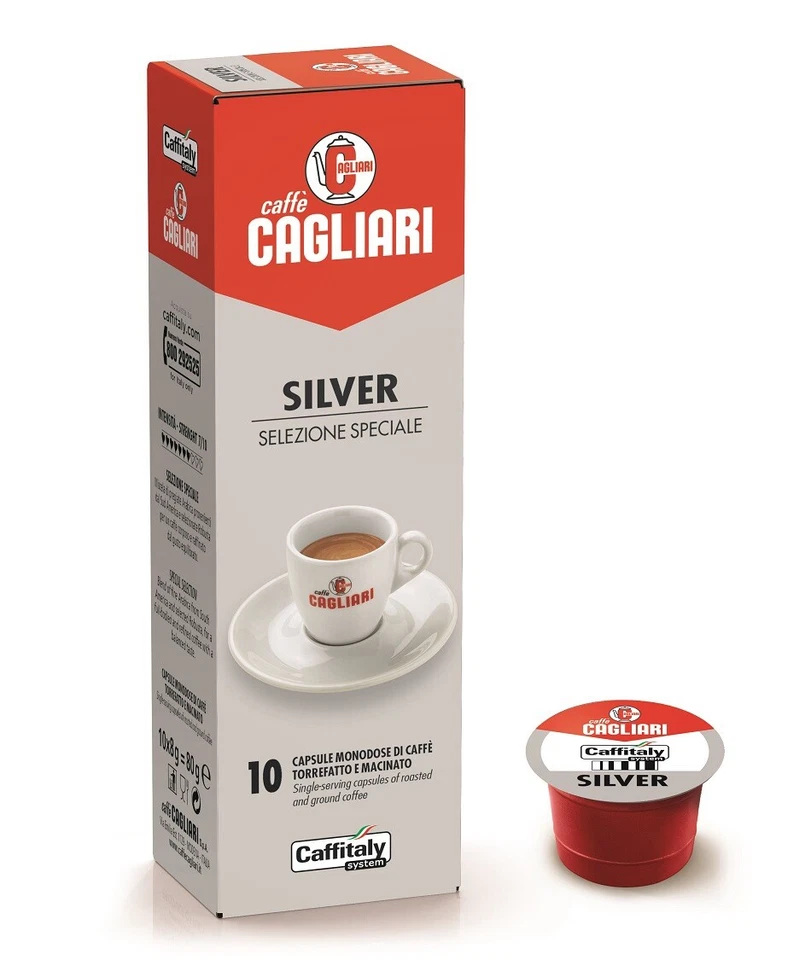 100 Capsule Caffè Caffitaly Cagliari Silver - Capsule Caffè Caffitaly Originali
