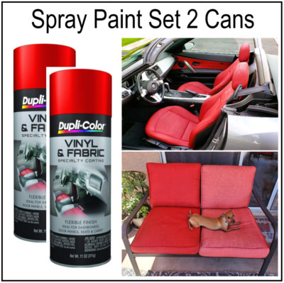 Seats Red Spray Paint Leather Vinyl Fabric Silicone Rubber Carpet