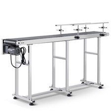 VEVOR Nastro trasportatore in acciaio inox PVC 1803,4x198,1 mm doppia ringhiera