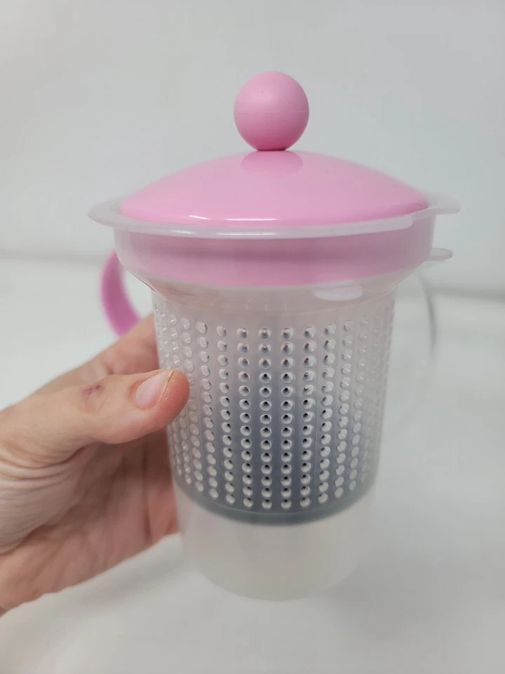 Prensa tetera redonda vintage rosa Assam de Bodum Foto 3 de 4