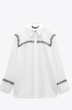 Camicia Zara a contrasto testurizzata taglia S nuova con etichetta