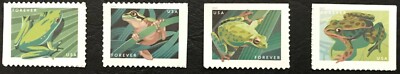 2019 Scott #5395-5398 - Forever - NORTH AMERICAN TREE FROGS - Set of 4 Singles