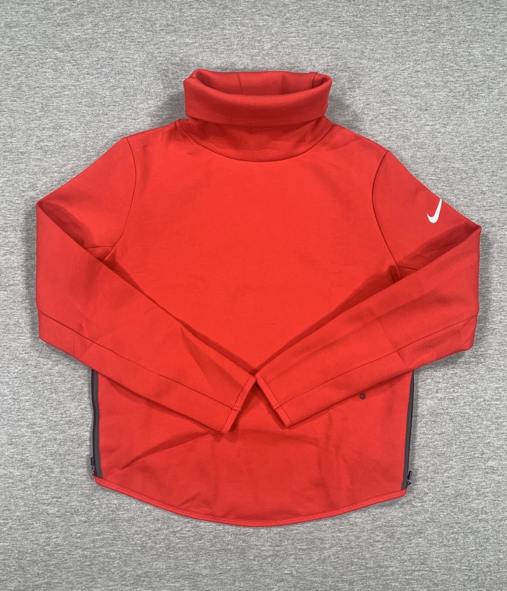 Nike Dri-Fit Therma Flex Pullover Turtleneck Red Sweatshirt 923293