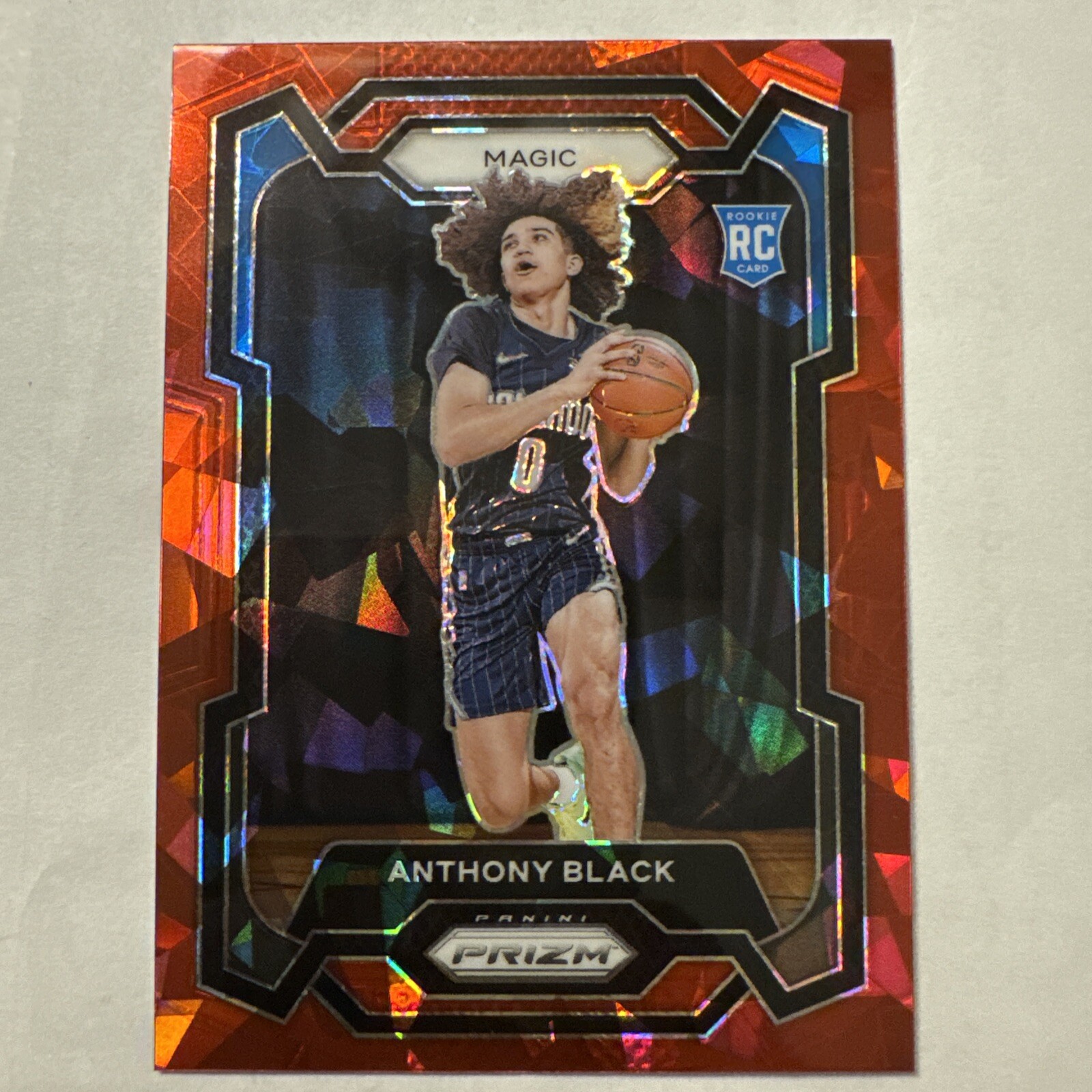 2023-24 Panini Prizm Anthony Black Red Cracked Ice Prizm RC Rookie #170 Magic