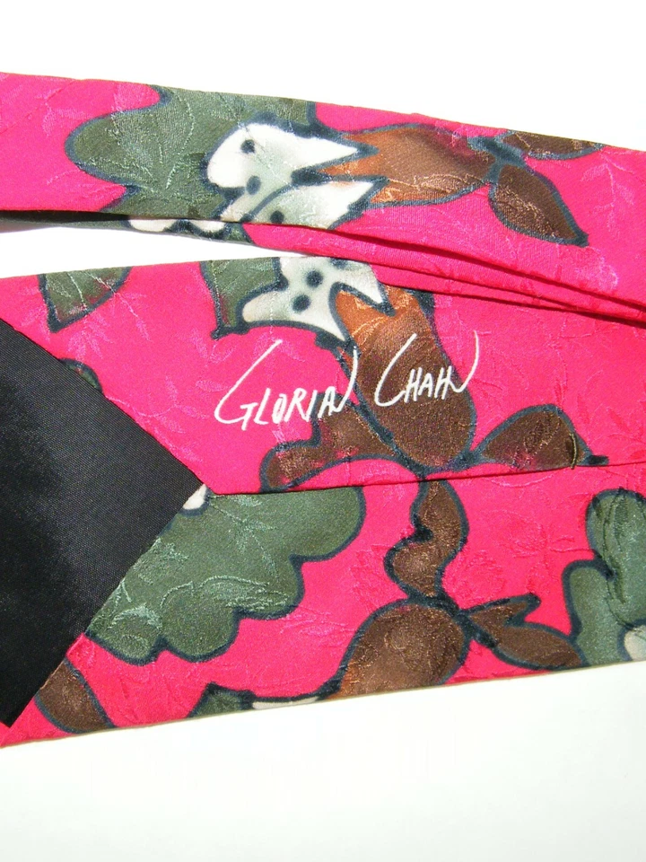 CORBATA HOMBRE ROBERT DASKAL GLORIA CHAH SEDA PINTADA A MANO Foto 3 de 4