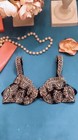 Black & White Lace Vtg Bra Sexy Semi Sheer Underwire Corset Style Middle 36 Demi — photo 5