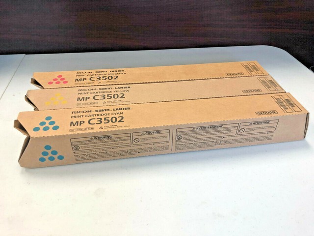 Genuine Ricoh Savin Lanier MP C3502 Black Print Cartridge Toner 841735 ...