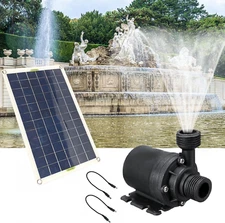 20W Solar Kit - Submersible Pump with Adjustable, Solar Panel for Fountain, Pond