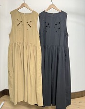 Robe longue chasuble brodée